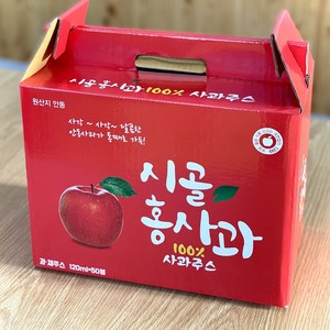 시골홍사과 사과즙 120ml x 50팩, 6L, 1박스