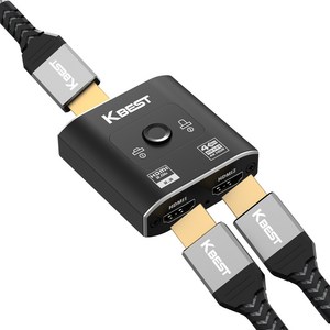 초고속 고화질 hdmi 스위치 선택기 2:1분배기 4K, 1개