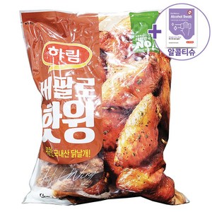 코스트코 하림 버팔로 핫윙 (매운 닭날개) 1KG [아이스박스] + 더메이런알콜티슈, 1개