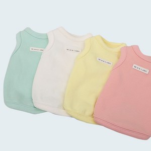 도그파라다이스 강아지옷 산뜻한 파스텔 티셔츠 나시티 실내복 4 COLOR S-2XL, 핑크, 1개