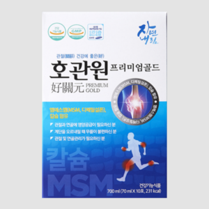 호관원 프리미엄골드 MSM 마시는 관절에좋은 홈쇼핑 칼슘 엠에스엠 10포, 10회분, 700ml, 1박스