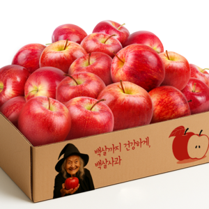 거울아 거울아 세상에서 제일 건강한 사과는 백살사과 초고당도 조금 못난이 사과, 1개, 3kg (백살조금못난사과)