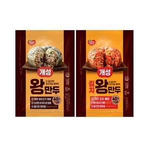 동원 개성 왕만두 1.2kg + 김치왕만두 1.2kg, 단일속성, 1개