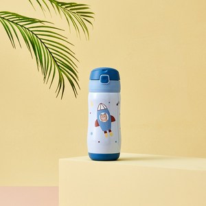 모던하우스 애니멀힐즈 투더문 원터치 빨대 보온병, 베어, 1개, 300ml