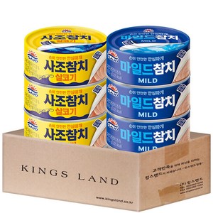 사조 참치135g (살코기3+마일드3), 135g, 1세트