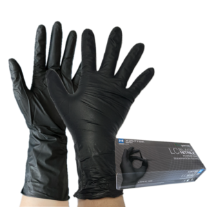 손목긴 니트릴 위생장갑 100매 Long Cuff Nitile Glove, 1개, 소(S), 블랙