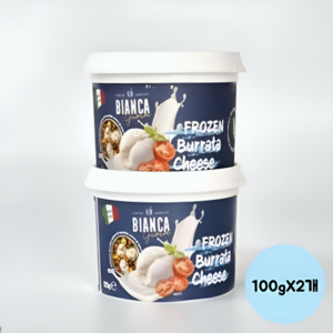비앙카 부라타 치즈 냉동 샐러드치즈, 2개, 125g
