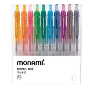 모나미 에프엑스 제타 유성볼펜 0.5mm 10종, 혼합색상, 1세트