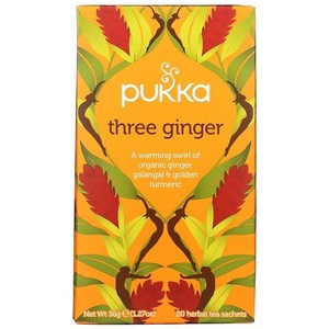 Pukka Herbs 쓰리 진저 티 무카페인, 1.8g, 20개, 1개, 20개입