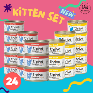 쓰라이브 습식사료 KITTEN 세트 아기 고양이밥 새끼고양이 사료, KITTEN 참치 + KITTEN 치킨, 24개, 75g