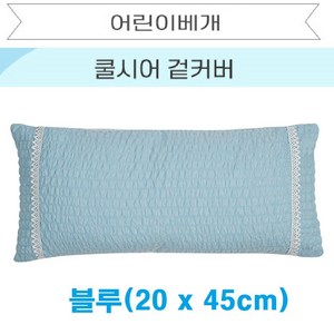 국내산 프리미엄 천연 메밀 베개 커버모음 메밀베개, 쿨시어 블루(20x45)