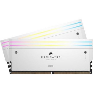 CORSAIR 도미네이터 티타늄 RGB DDR5 RAM 32GB 2x16GB 7200MHz CL34 인텔 XMP iCUE 호환 컴퓨터 메모리 화이트 CMP32GX5M2X7200, 32GB (2x16GB)_White, 2개