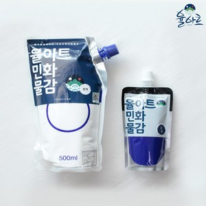 율아트 민화물감 흰색 호분 대용량 500ml 한국화 수채화 원데이 분채 채색 전통 물감, 1색