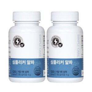 심플리커 알파 장어20배 남성활력 아르기닌 야관문 블랙마카 흑마늘 아연, 120g, 2개