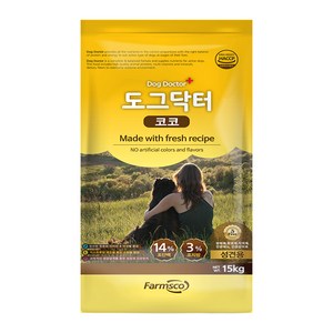 도그닥터 진돗개 진도견 특수견 대형견 사료, 15kg, 1개