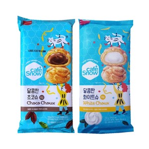 냉동 카페스노우 아이스슈 8개입 (초코/화이트) 2봉+2봉 (총32개), 2개, 150g