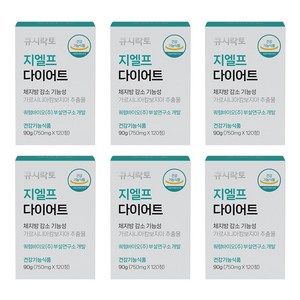 [큐시락토 공식몰] 지엘프 다이어트 서울대 교수 연구진개발 가르시니아 갈락토스발효추출물, 6개, 120정