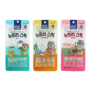 뉴트리플랜 동원 고양이 뉴트리스틱 20p 파우치, 3종혼합, 56g, 3개