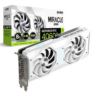 이엠텍 지포스 RTX 4060 Ti MIRACLE WHITE D6 8GB