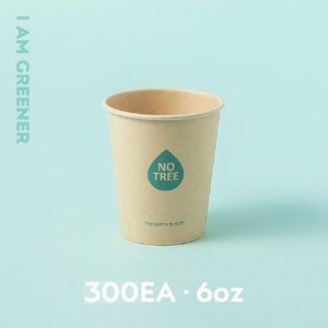 아이엠그리너 일회용 대나무 종이컵 6온스 180ml 50개, 6개