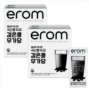 이롬 황성주 검은콩 무가당 두유, 190ml, 48개