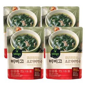 비비고 소고기 미역국, 500g, 12개