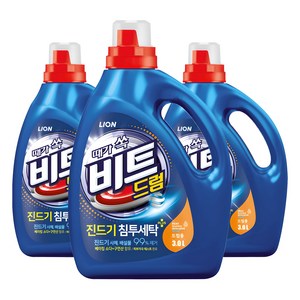 비트 때가 쏙 드럼용 액상세제 본품, 3L, 3개