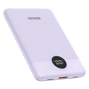 코끼리 고속충전 미니 보조배터리 10000mAh 22.5W PD C타입 초고속 슬림 휴대용 삼성 갤럭시 애플 아이폰15, 퍼플(PURPLE)