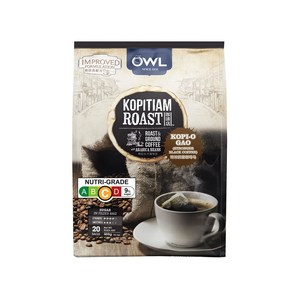 Owl 부엉이 커피 코피티암 코피 오 가오 - Kopitiam Roast & Gound Kopi O Gao (20g X 20개입), 20g, 1개, 20개입