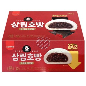 삼립호빵 우리밀 통단팥, 1.08kg, 12개