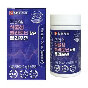 일양약품 프라임 식물성 멜라토닌 함유 멜라포민 500mg × 60정, 1개