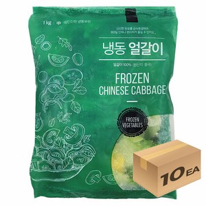 1박스) 냉동야채 얼갈이 1kg x 10개입, 10개