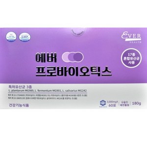 에버 프로바이오틱스 여성질유산균 17종 혼합유산균 2개월분, 180g, 1개