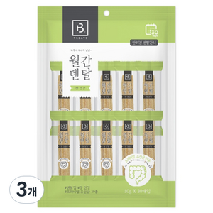 브리더랩 강아지 월간 덴탈껌 30p, 장건강, 300g, 3개