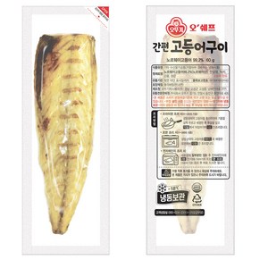 오뚜기 오쉐프 가시없는 아기생선 어린이반찬 간편 고등어구이 60g, 30개