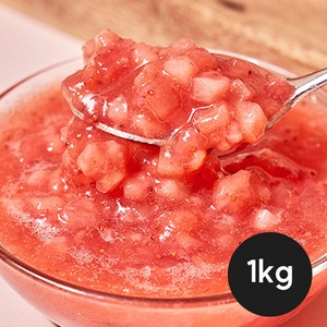 국산 CAFE FRUIT 우딸 국산딸기로 만든 우유에 타먹는 딸기청 1KG 다이스딸기청, 1kg x 1개, 1개, 1개입