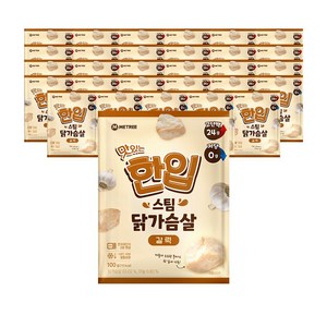 미트리 맛있는 한입 스팀 닭가슴살 갈릭, 100g, 30개