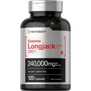 호바흐 Tongkat Ali 통캇알리 Longjack 롱잭 240000 최대 맥시멈 강도 120캡슐, 1개, 120정