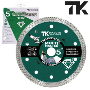 TK 다용도 만능날 멀티마스터 5인치 간편한 타일 그라인더날 저진동 다이아몬드 융착날, 1개