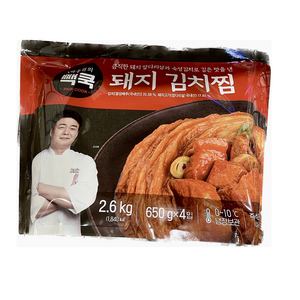 코스트코 백종원의 빽쿡 돼지 김치찜 2.6kg 냉장/일반박스 발송, 4개, 650g