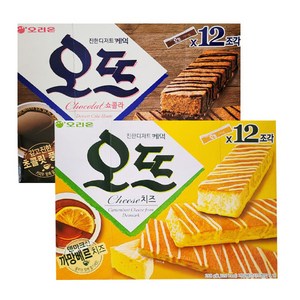 오리온 오뜨 12p 치즈 288.00g + 쇼콜라 300.00g 실속형 대용량, 1개