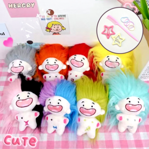 (꾸미기세트 증정) 별자리 인형 키링 10cm 귀여운 무속성 DIY 산발 머리 솜깅이 십깅이, 1.물병자리