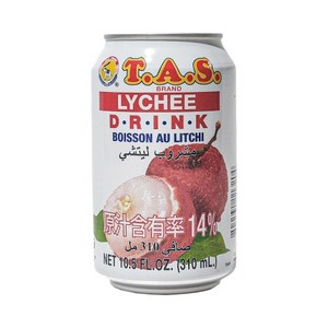 [루츠팜] 태국 타스 리치 드링크 310ml 리치주스 TAS LYCHEE DRINK 리치 주스, 1개