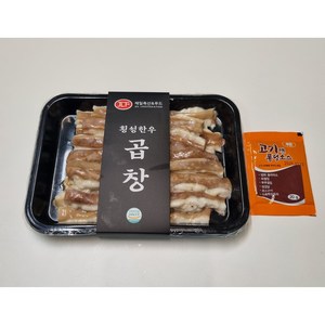 [횡성제일한우] 초벌 한우곱창 200g (소스포함), 3개