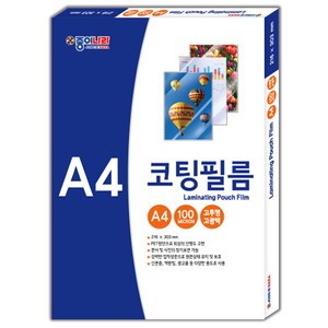 종이나라 코팅필름 A4 100mic, 1개, A4 100매입