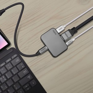 이메이션 3in1 케이블 분리형 USB-C 3포트 멀티포트 허브 HDMI 4K 60Hz 지원 덱스지원 아이폰미러링 IMHU100, 1개