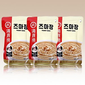 하이디라오 즈마장 120g x 3개/중국 마라 훠궈 땅콩소스, 3개