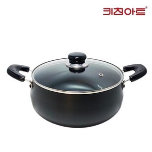 키친아트 쥬노 경질 냄비 양수 18cm 블랙, 20cm