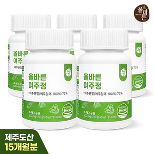 올바른 여주정 90정 5통 (총 15개월분), 45g, 5개