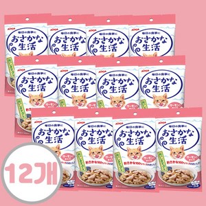 아이시아 고기생활 생선생활 고양이 주식 파우치 3P, 12개, 60g, [OS-6]아이시아 생선생활 연어 참치